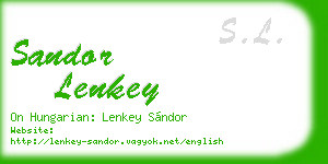 sandor lenkey business card