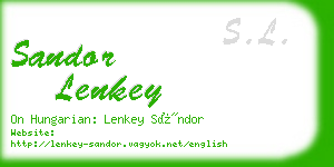 sandor lenkey business card